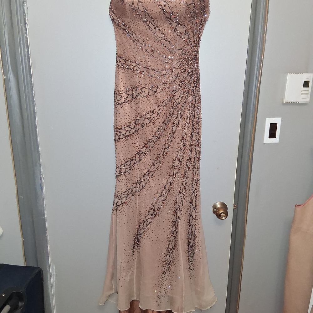 Alyce Paris Strapless Beaded Blush Gown